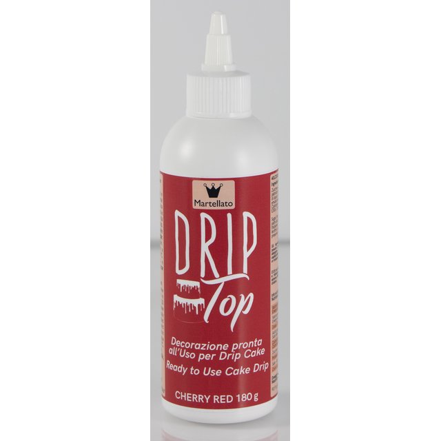 Obrázek produktu MA DRIPTOP TŘEŠŇOVĚ ČERVENÝ - hotová poleva na dortové stékance 180g (na objednávku)