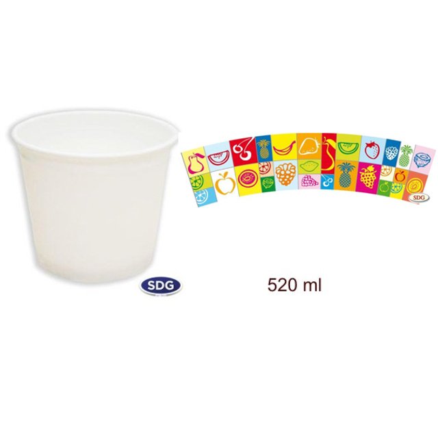 Obrázek produktu SDG KELÍMEK papírový 520ml s potiskem ovoce 20x57ks