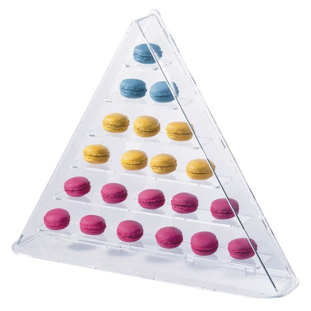 Obrázek produktu MA STOJAN NA MAKRONKY - PYRAMIDA plochá 25ks 24x15x48cm