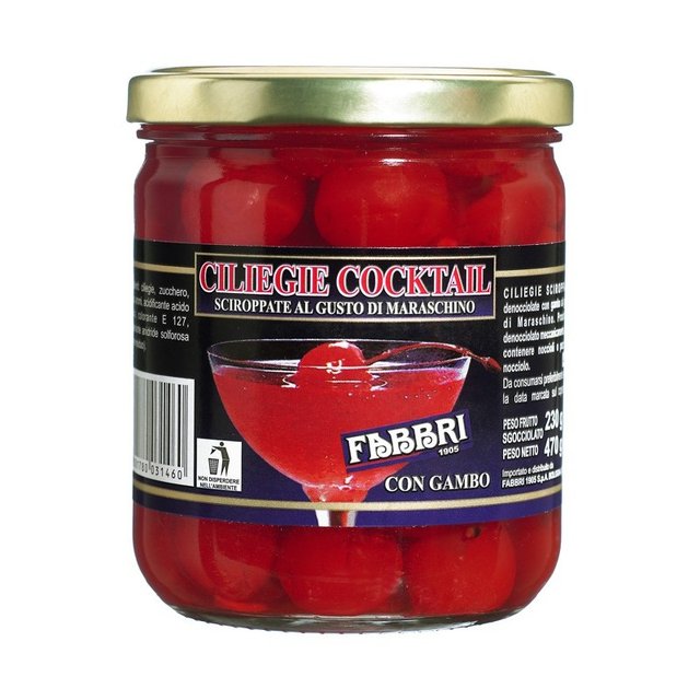 Obrázek produktu FABBRI TŘEŠNĚ SE STOPKOU KOKTEJLOVÉ 6x470g
