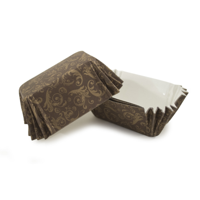 Obrázek produktu FORMA PAPÍROVÁ - MB TMAVĚ HNĚDÁ ARABESKY 80x40x40mm 150ks