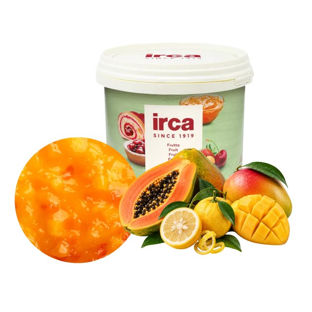 Obrázek produktu IRCA FRUTTIDOR MANGO, PAPAYA A YUZU 70% - ovocná náplň s kousky 3,3 kg