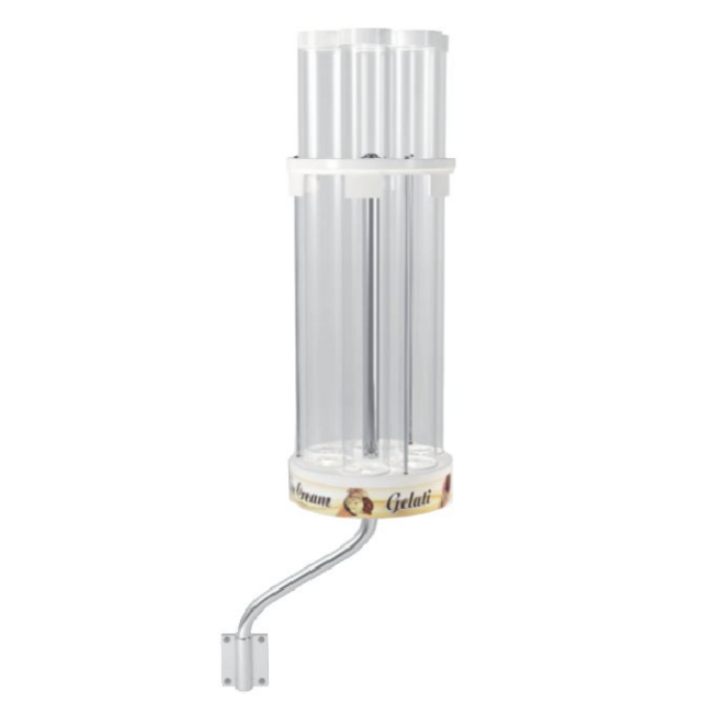 Obrázek produktu TG ZÁSOBNÍK NA KORNOUTY - 3 menší(6,4cm)+3 větší TUBY(7,5cm)  (6 TUB-NÁSTĚNNÝ)