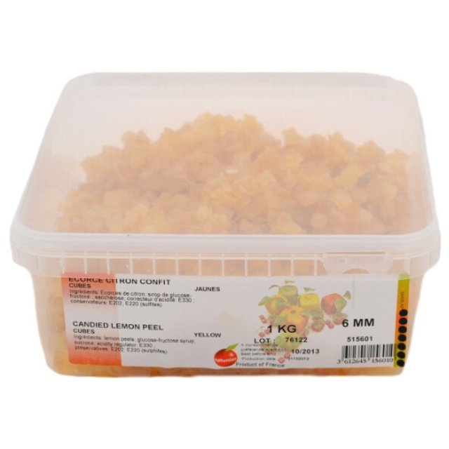 Obrázek produktu CITRONOVÁ KŮRA KANDOVANÁ SEKANÁ 6mm 1 kg