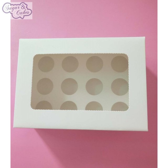 Obrázek produktu SA KRABIČKA bílá - na 12ks MINIcupcakes/muffinů 2díly