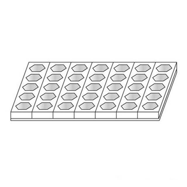 Obrázek produktu MA FORMA na dezerty - MONOPORCE ŠESTIHRAN 73x53mm v.40mm 35ks