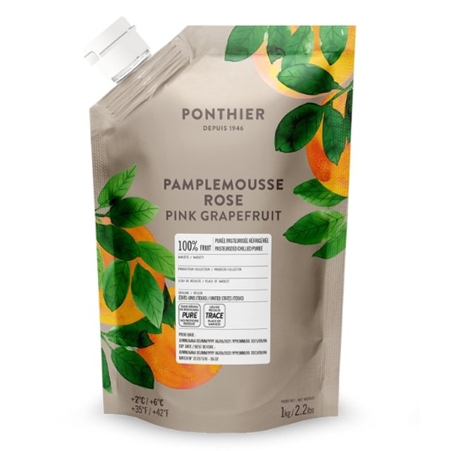 Obrázek produktu PONTHIER PYRÉ RŮŽOVÝ GREP 100% (Pink grapefruit) chlazené 6x1kg