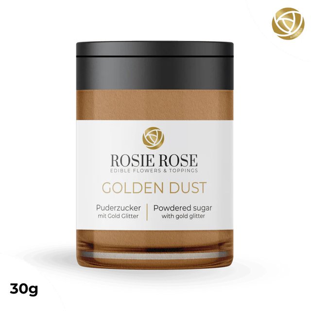 Obrázek produktu ROSIE ROSE - GLITTER DUST - moučkový cukr ZLATÝ 30g