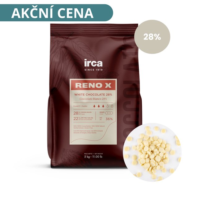 Obrázek produktu IRCA RENO X BÍLÁ ČOKOLÁDA 28% 5 kg AKČNÍ CENA