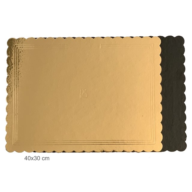 Obrázek produktu LEPENKOVÁ PODLOŽKA ZL. G2400 silná (vlnitý okraj) 47x36cm 25ks